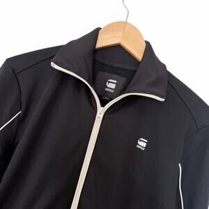 G Raw Black Track Jacket Full Zip Sz S